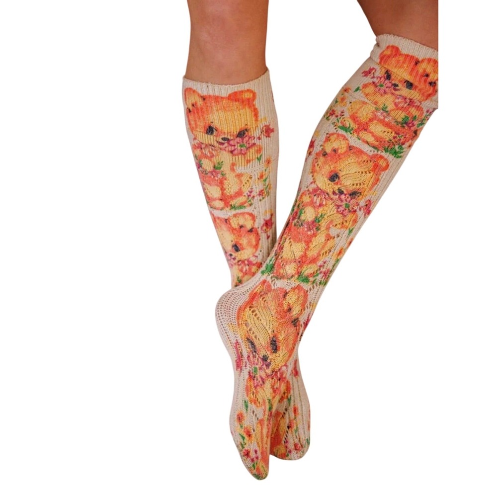 Magnolia Pearl MISTER SUNSHINE BIG DIPPER SOCKS 145 Teddy Knit OTK NWT